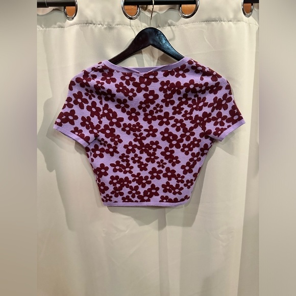 L.A. Hearts cute floral short sleeve sweater size small - Picture 6 of 10